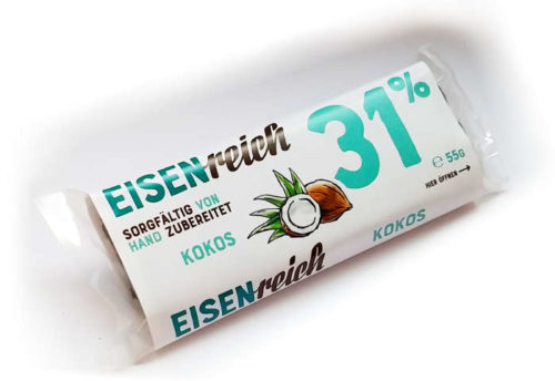 Eisenreich Kokos Riegel gegen Eisenmangel